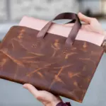 Тёмно-рыжая винтажная кожаная сумка для ноутбука MacBook Air Pro 13 14 дюймов