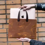 Рыжая винтажная кожаная сумка для ноутбука MacBook Air Pro 13 14 дюймов